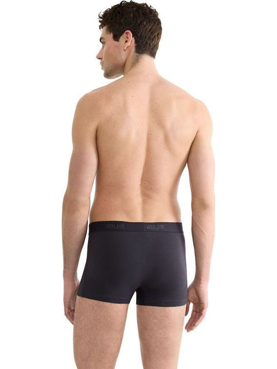 Ανδρικό Εσώρουχο Σλίπ Βαμβάκι 2 PACK SLOGGI SLG Base Trunk C2P 10224735-3828 ΣΚΟΥΡΟ ΓΚΡΙ CHARCOAL