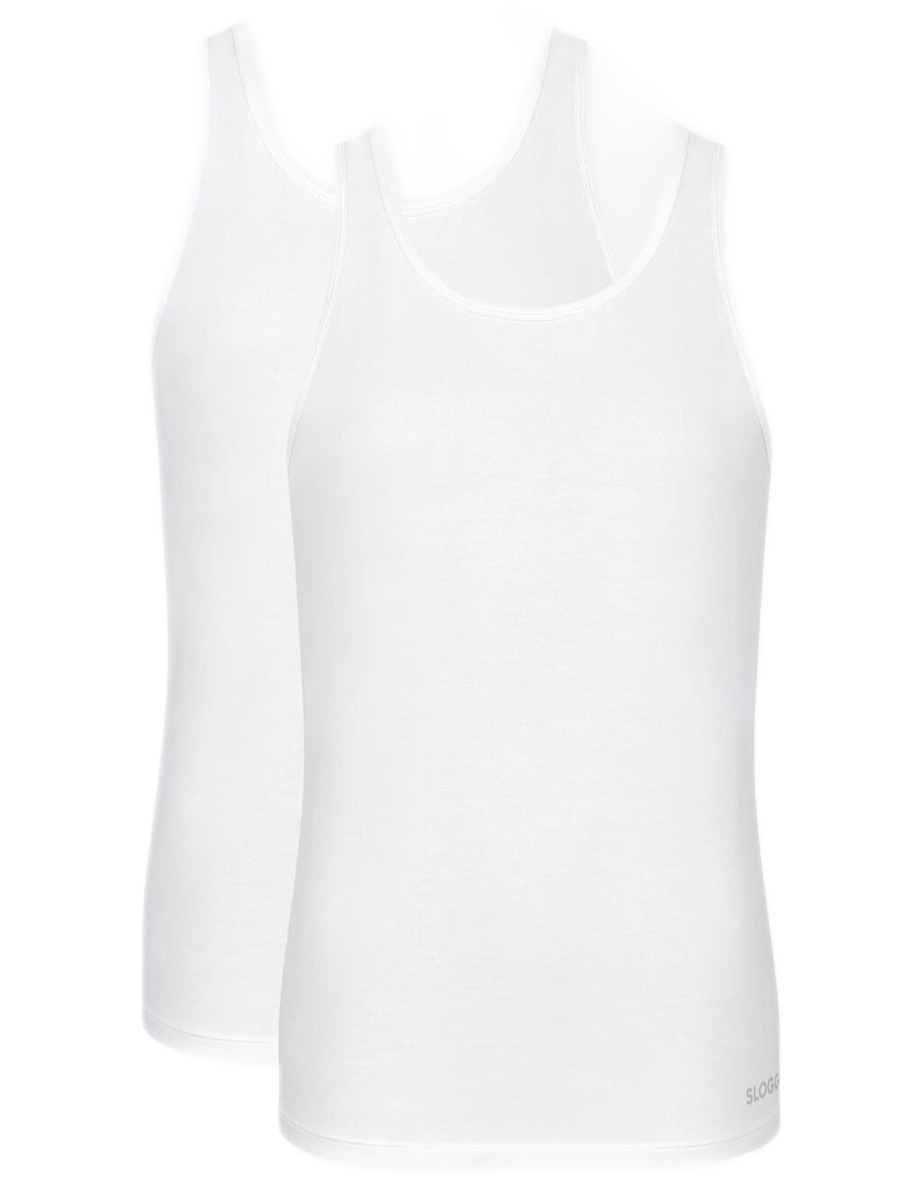 Ανδρική Φανέλα Τιράντα 2PACK- Διπλό Πακέτο Sloggi GO ABC 2.0 H Tank Top 10217768-0003 ΛΕΥΚΟ