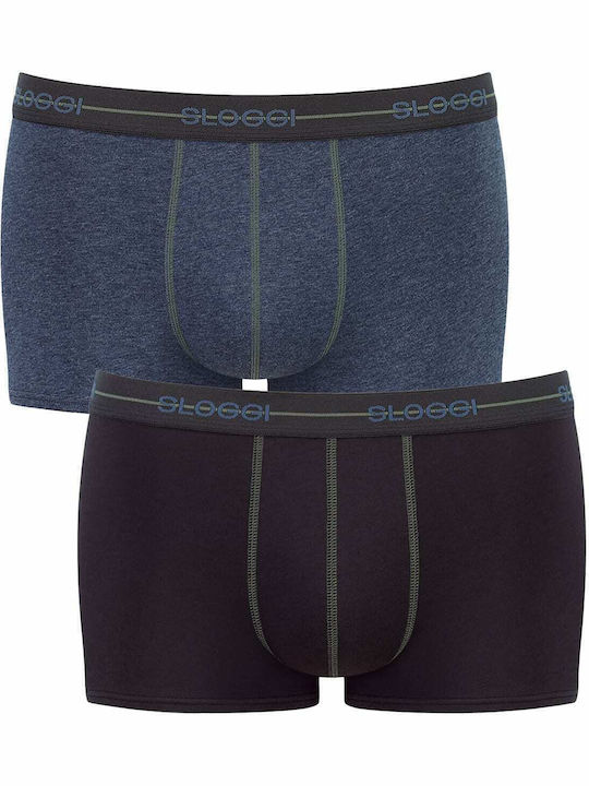 Ανδρικό Εσώρουχό Μπόξερ  Βαμβακερό 2PACK Sloggi Start Hipster 10206968-V004 ΑΝΘΡΑΚΙ-ΜΠΛΕ ΤΖΙΝ