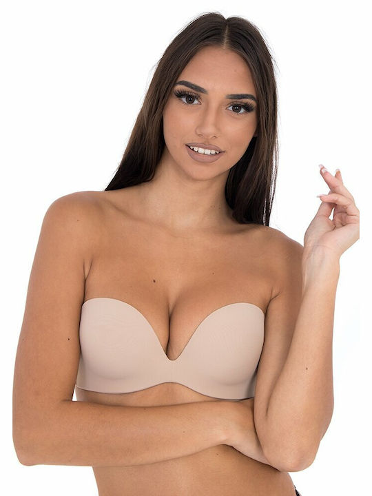 Σουτιέν strapless Αφαιρούμενη ενίσχυση Luna Secret Sense 11063 C CUP με ενίσχυση-Μπεζ