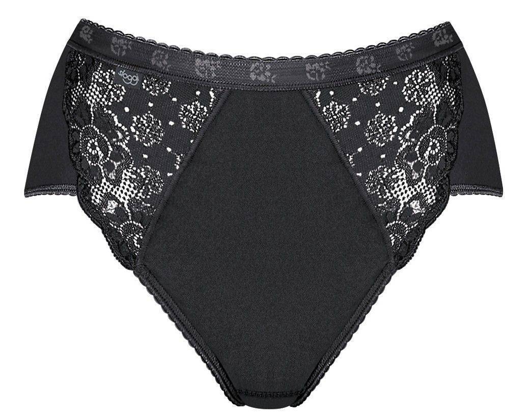 Γυναικεία slip Βαμβακερό Δαντέλα Sloggi Chic Midi 10005199-0004 ΜΑΥΡΟ