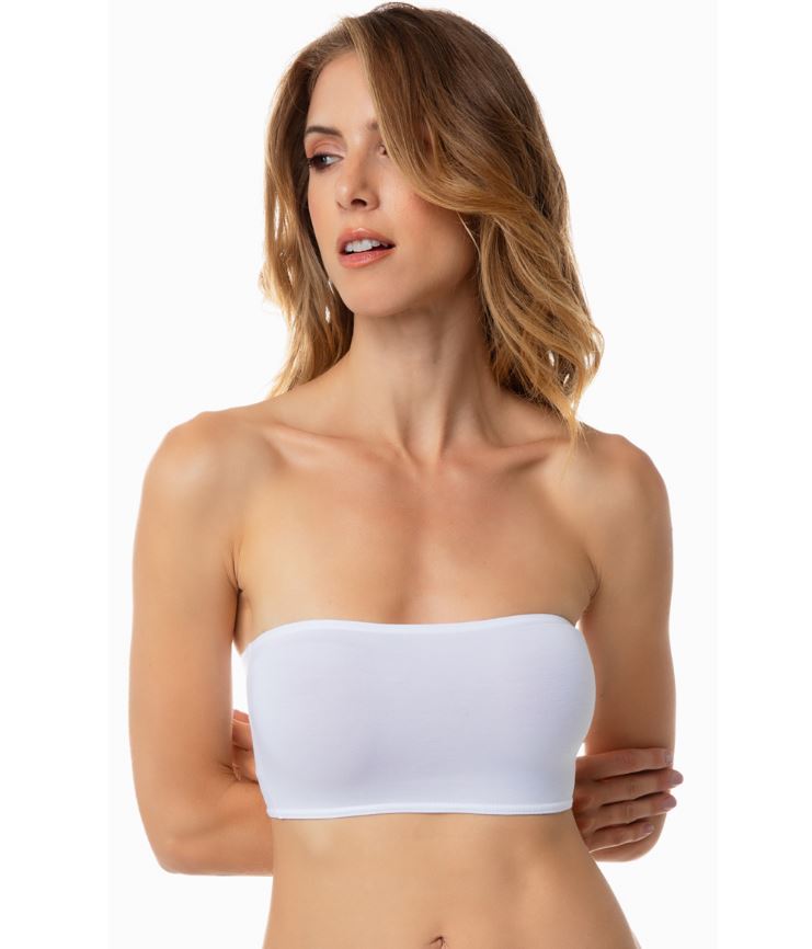 Γυναικείο μπουστάκι strapless Minerva 90-92627-05 Λευκό