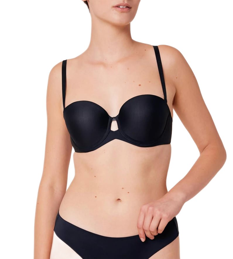Σουτιέν Strapless Μπανέλα TRIUMPH Pure Micro WDP 10217872 0004 D CUP ΜΑΥΡΟ
