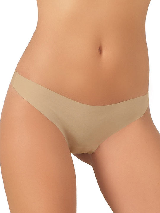 JADEA string 8002 Γυναικίο εσώρουχο χωρίς ραφές laser cut μπεζ
