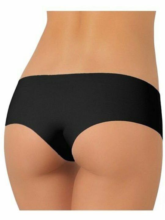 JADEA BOXER 8003 Γυναικείο εσώρουχο  χωρίς ραφές LASER CUT μαύρο