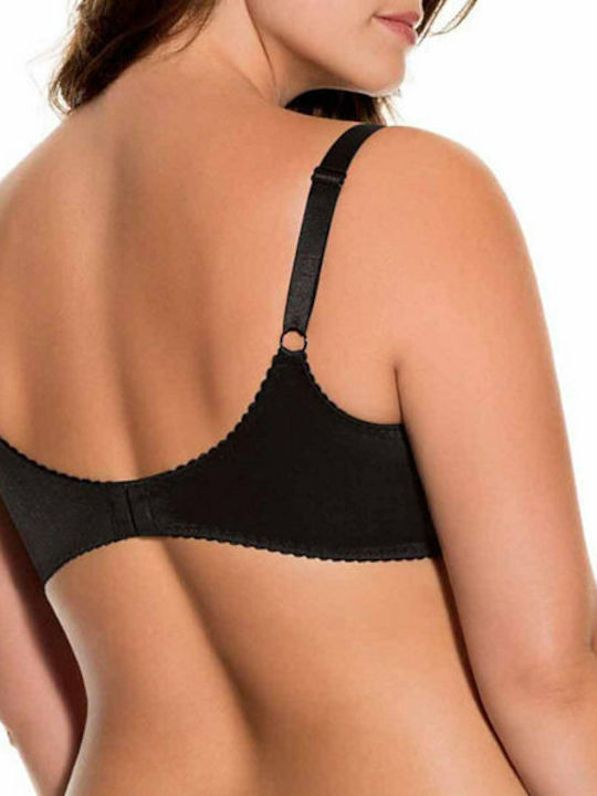Γυναικείο σουτίεν DORINA Philippa Wire Bra D15006A-Μαύρο D Cup