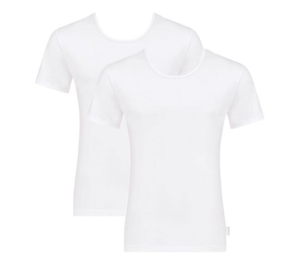 Ανδρική φανέλα κοντό μανίκι SLOGGI 24/7 O-NECK 2PACK -10163155-0003 λευκό