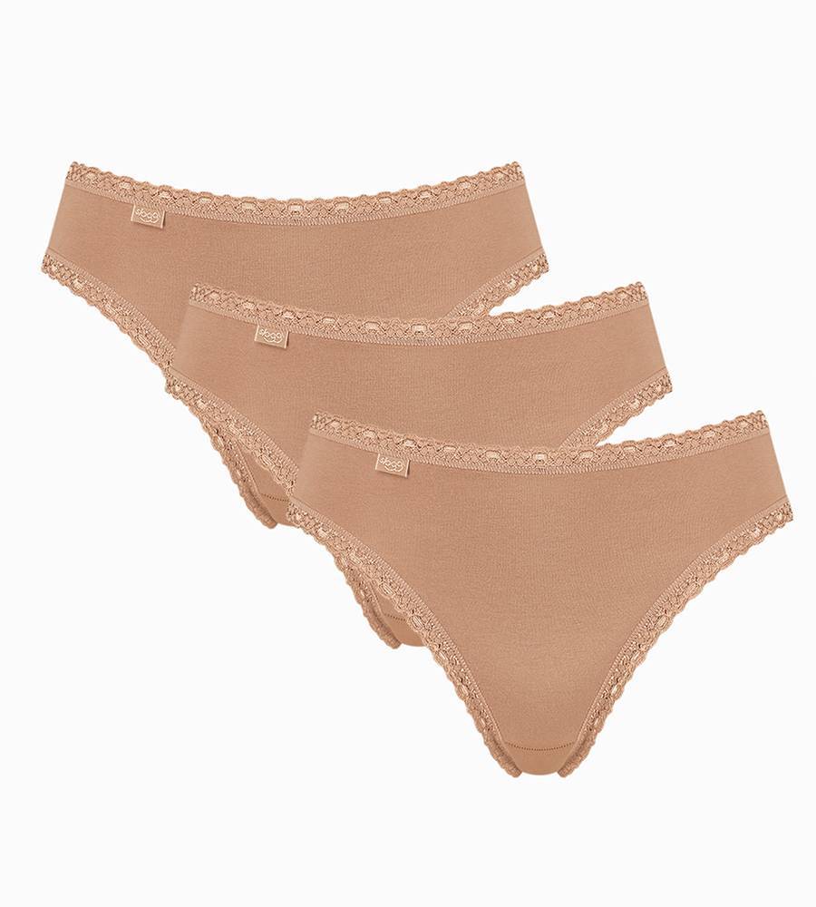 Γυναικείο Εσώρουχο Βαμβακερό Tai 3PACK Sloggi 24/7 Cotton Lace 10167199-6239 ΜΠΕΖ