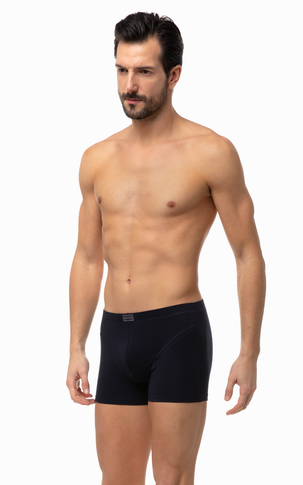 Ανδρικό Εσώρουχο Βαμβακερό Boxer MINERVA SPORTIES 2 Τεμάχια 29303 Μαύρο