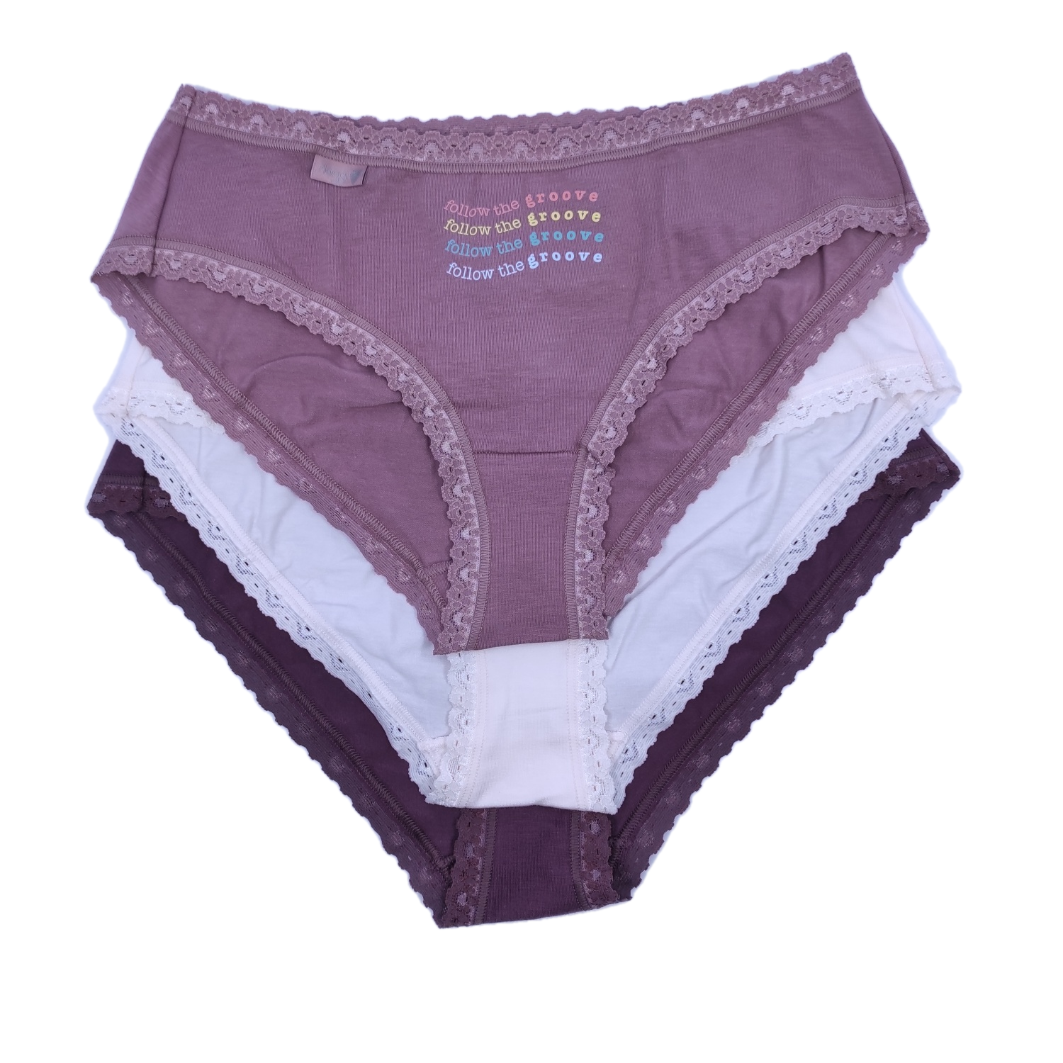 Γυναικείo εσώρουχo 3PACK Hipster Sloggi Weekend 10198007-M003 Μπεζ-Μπορντό-Καφέ