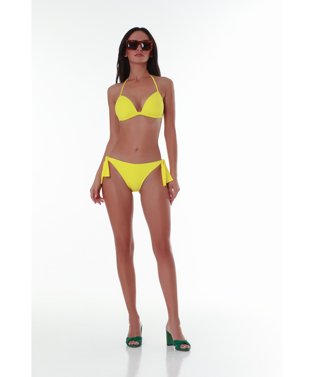 Γυναικείο μαγιό Μονόχρωμο Τριγωνάκι Bikini top push up Bluepoint 24066089-08 B Cup ΚΙΤΡΙΝΟ