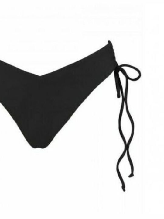 Γυναικείο μαγιό bikini bottom brazilian με Σούρα κόψιμο V BLUEPOINT 23065093-02 ΜΑΥΡΟ