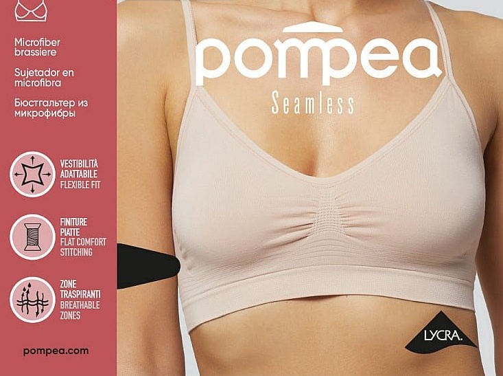 Γυναικείο Μπουστάκι Microfiber Χωρίς Ραφές Διαπνέον pompea 89631552 ΛΕΥΚΟ
