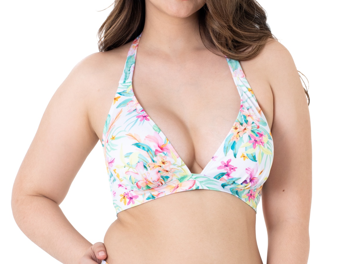 Γυναικείο μαγιό Τριγωνάκι Ενίσχυση Bikini Top KORO ISLAND DORINA D001218MI010-WH0009 Floral Λευκό 