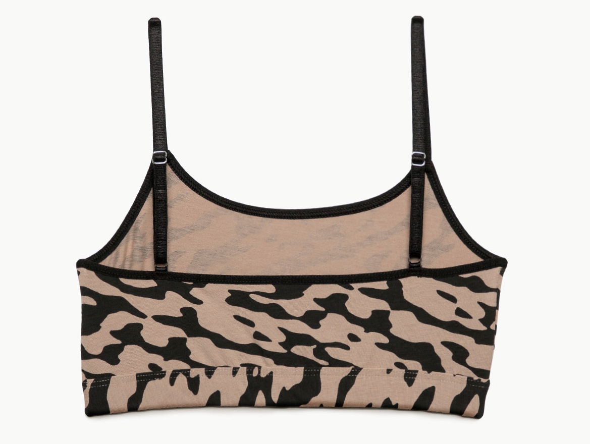 Σουτιέν εφηβικό Μπούστο Bralette βαμβακερό Χωρίς ενίσχυση χωρίς μπανέλα Army Minerva 42152-1-130 MOCCA
