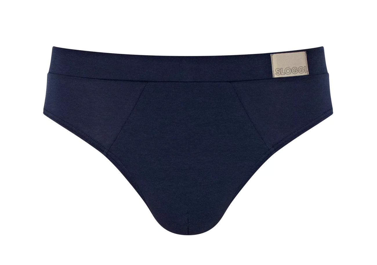 Ανδρικό εσώρουχο slip Βαμβακερό 2 PACK Εσωτερικό Λάστιχο SLOGGI GO NATURAL 10214623-M008 ΜΠΛΕ-ΜΠΛΕ