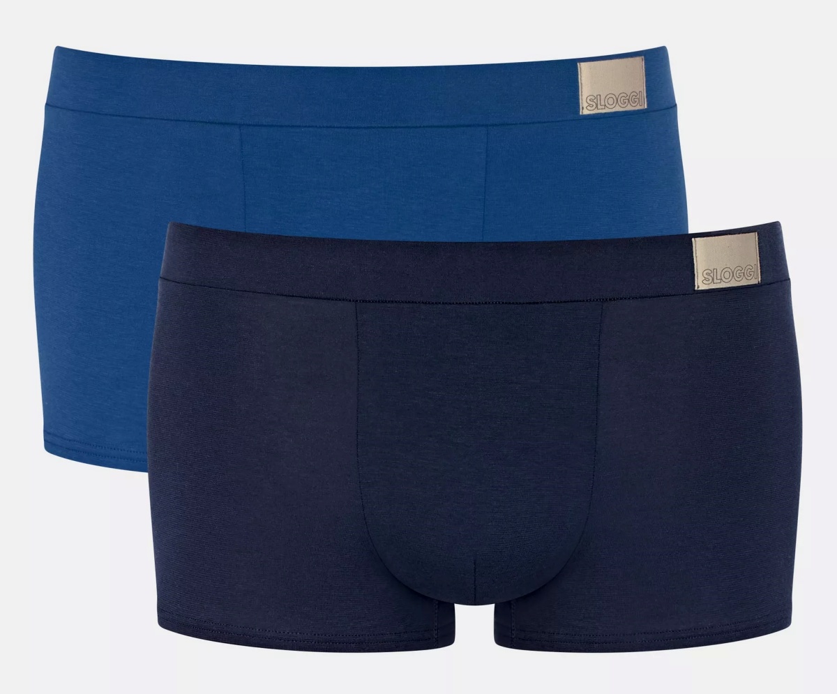 Ανδρικό Εσώρουχο Boxer Βαμβακερό 2 PACK Εσωτερικό Λάστιχο SLOGGI GO NATURAL 10214626-M008 ΜΠΛΕ-ΜΠΛΕ