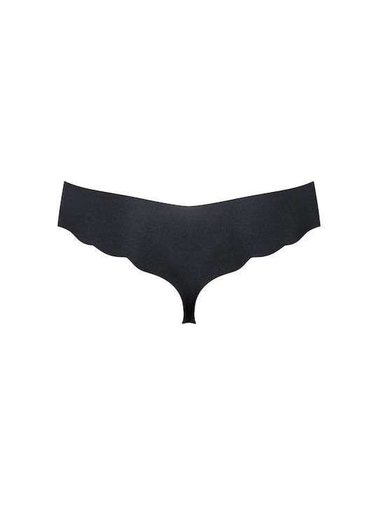 Γυναικείο εσώρουχο Slip laser cut Sloggi Zero Microfibre Hipstring 10214692-0004-04 2PACK ΜΑΥΡΟ