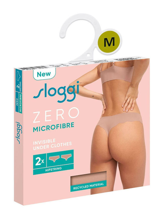 Γυναικείο εσώρουχο Slip laser cut Sloggi Zero Microfibre Hipstring 10214692-00ME-ME 2PACK ΜΠΕΖ