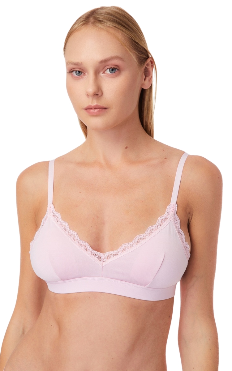 Σουτιέν Bralette Modal Αποσπώμενη Ενίσχυση χωρίς Μπανέλα Fimelle Elegance Minerva-8152B-304 ΡΟΖ
