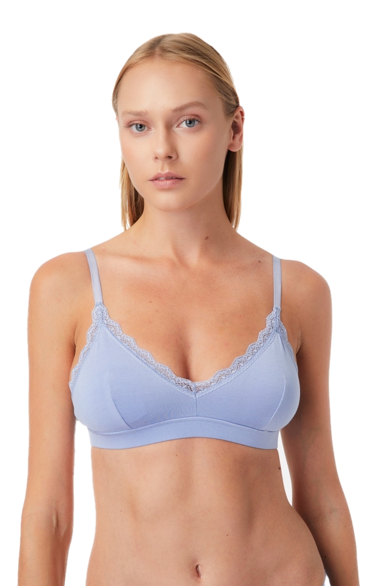 Σουτιέν Bralette Modal Αποσπώμενη Ενίσχυση χωρίς Μπανέλα Fimelle Elegance Minerva-8152B-541 ΣΙΕΛ