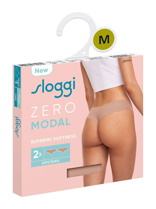 Γυναικείο εσώρουχο 2 PACK χωρίς ραφές  Sloggi Zero Modal Hipster 10214693-00ME ΜΠΕΖ