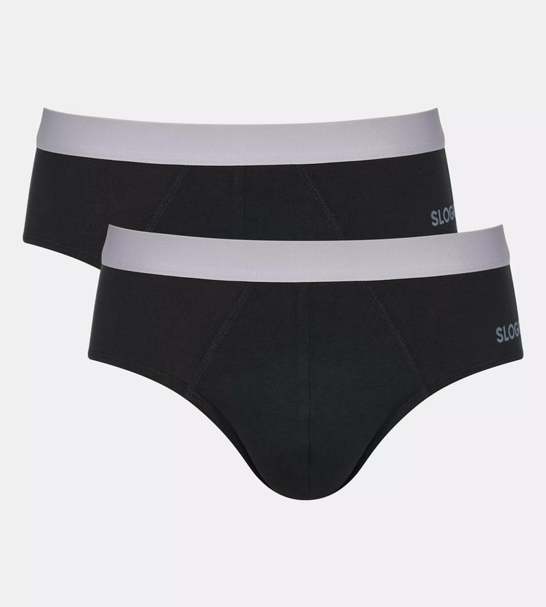Ανδρικό Εσώρουχο slip Βαμβακερό 2 PACK Εξωτερικό Λάστιχο SLOGGI MEN GO ABC 2.0 H BRIEF 2P 10217761-0004 ΜΑΥΡΟ