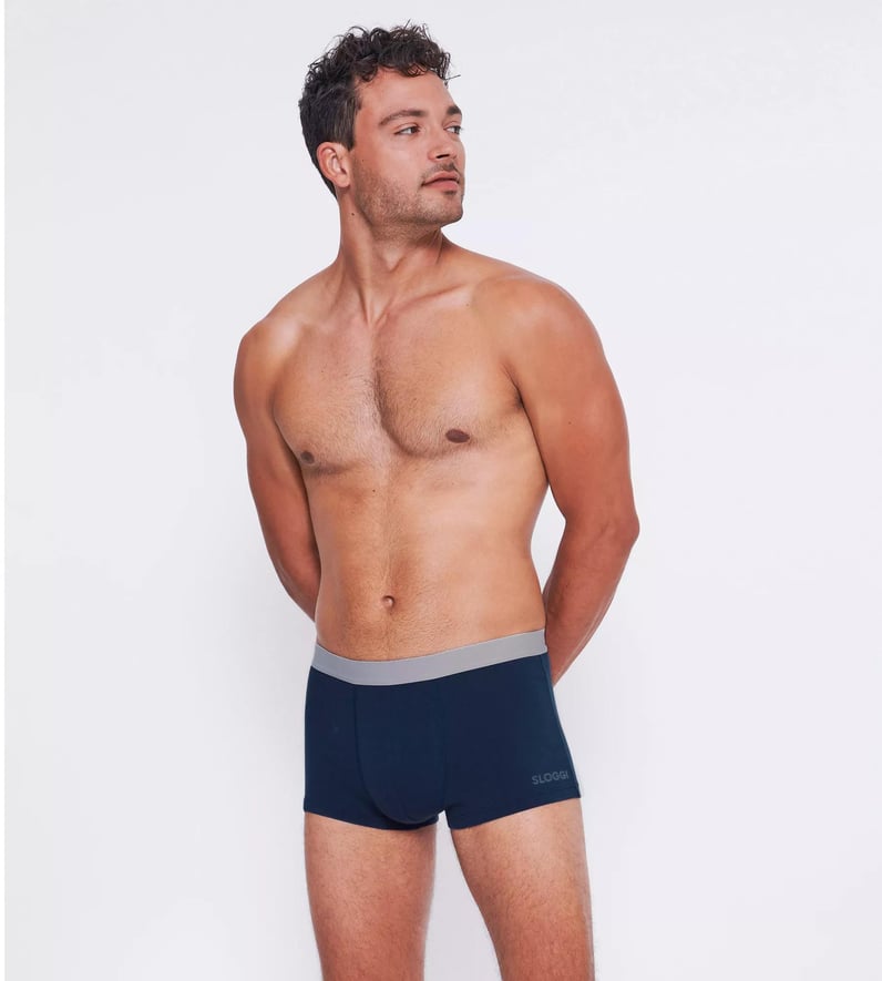 Ανδρικό Εσώρουχο Boxer Μποξεράκι Βαμβακερό 2 PACK Εξωτερικό Λάστιχο SLOGGI MEN GO ABC 2.0 H HIPSTER 2P 10217770 - 00RA ΜΠΛΕ