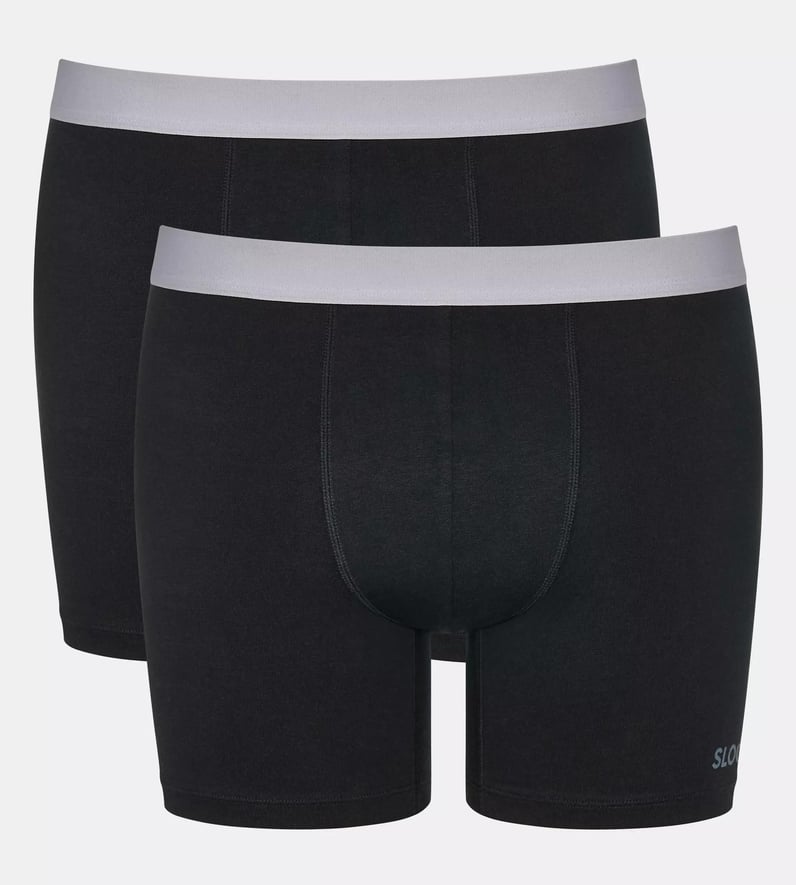Ανδρικό Εσώρουχο Boxer Μποξεράκι Βαμβακερό 2 PACK Εξωτερικό Λάστιχο SLOGGI MEN GO ABC 2.0 H SHORT 2P 10217769 - 0004 ΜΑΥΡΟ