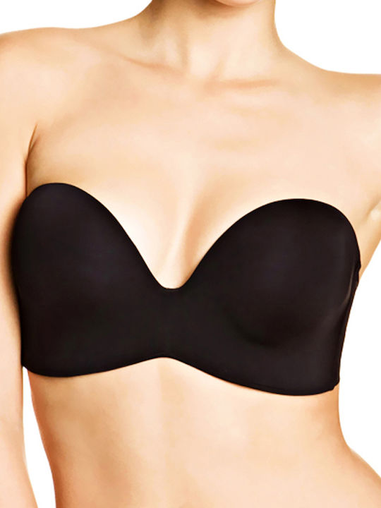Σουτιέν Ultimate Strapless Push Up Hand Support Αόρατη Μπανέλα Βαθύ Ντεκολτέ Wonderbra W032D-1001 ΜΑΥΡΟ