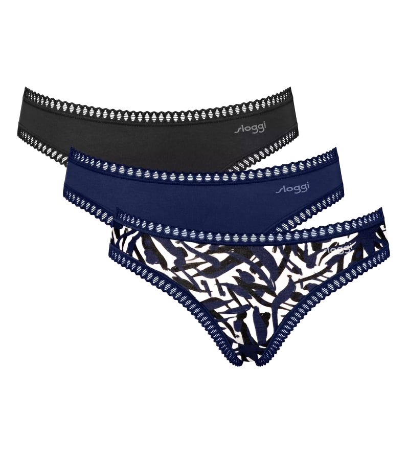 Γυναικείo εσώρουχo 3PACK sloggi GO Crush H Mini C3P 10219685 -M008 - BLUE - DARK COMBINATION