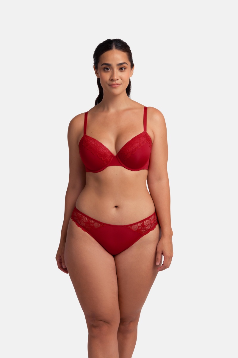 Σουτιέν Ενίσχυση Μπανέλα 2 PACK FLORIE-2PP LIGHT PADDED DEMI 3/4 CUP D Dorina FXTT0041LA088-2X0404 ΚΟΚΚΙΝΟ-ΜΠΕΖ