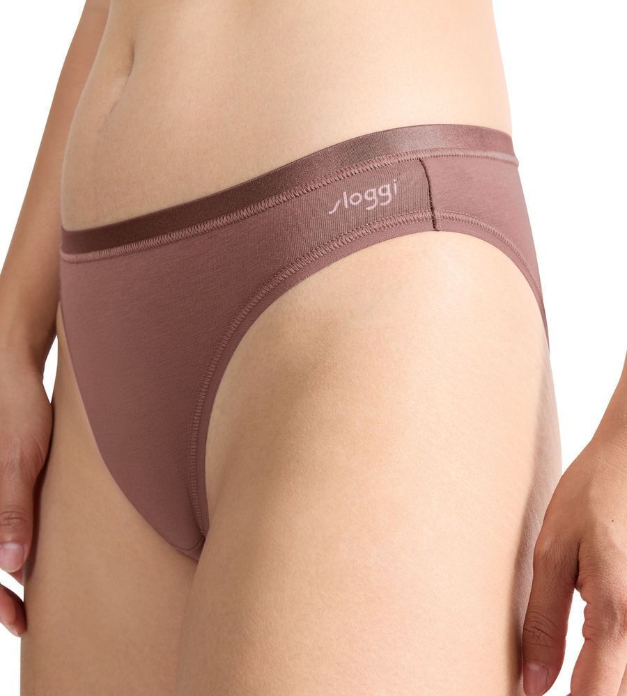 Γυναικεία slip 3 PACK 3 τεμαχίων Sloggi GO Daily Cotton Mini 10222320-1141 ΚΑΚΑΟ