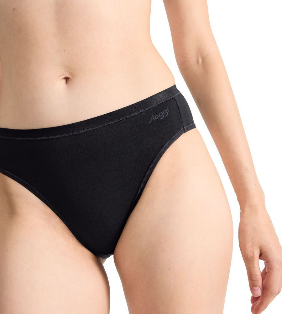 Γυναικεία slip 3 PACK 3 τεμαχίων Sloggi GO Daily Cotton TAI 10222331-0004 ΜΑΥΡΟ