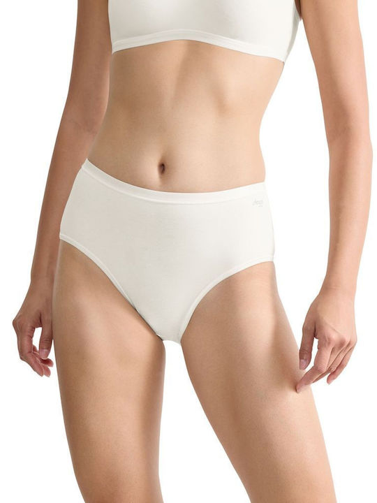 Γυναικεία slip 3 PACK 3 τεμαχίων Βαμβακερό Sloggi GO Daily Cotton MIDI 10222325-00GZ ΛΕΥΚΟ
