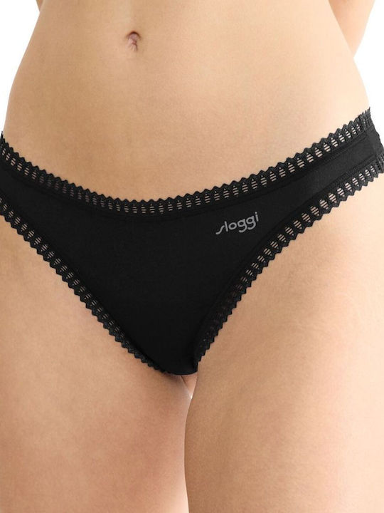 Γυναικείo εσώρουχo 3PACK sloggi GO Crush String C3P 10219704-0004-ΜΑΥΡΟ
