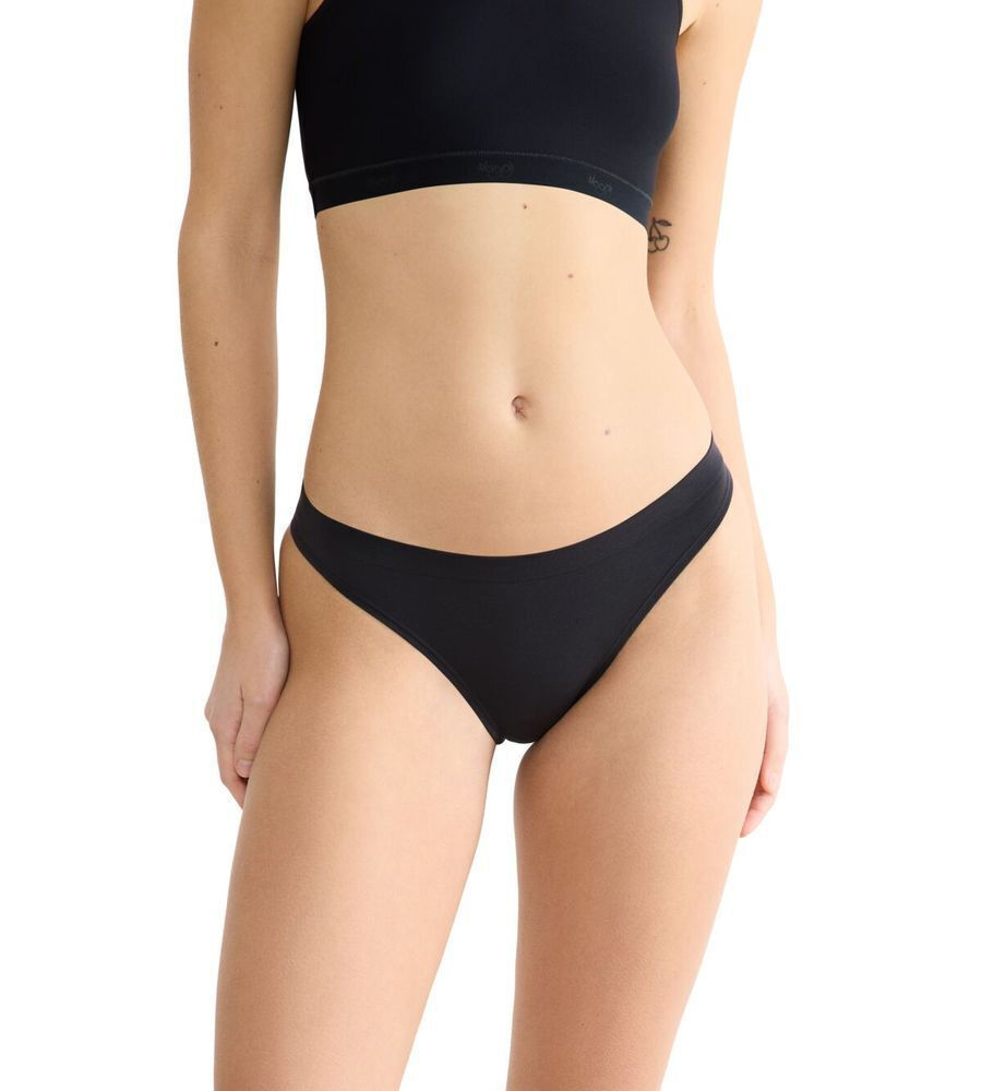 Γυναικεία slip 2 PACK 2 τεμαχίων modal TENCEL Sloggi GO Sense Tanga 2P 10224864-0004 ΜΑΥΡΟ