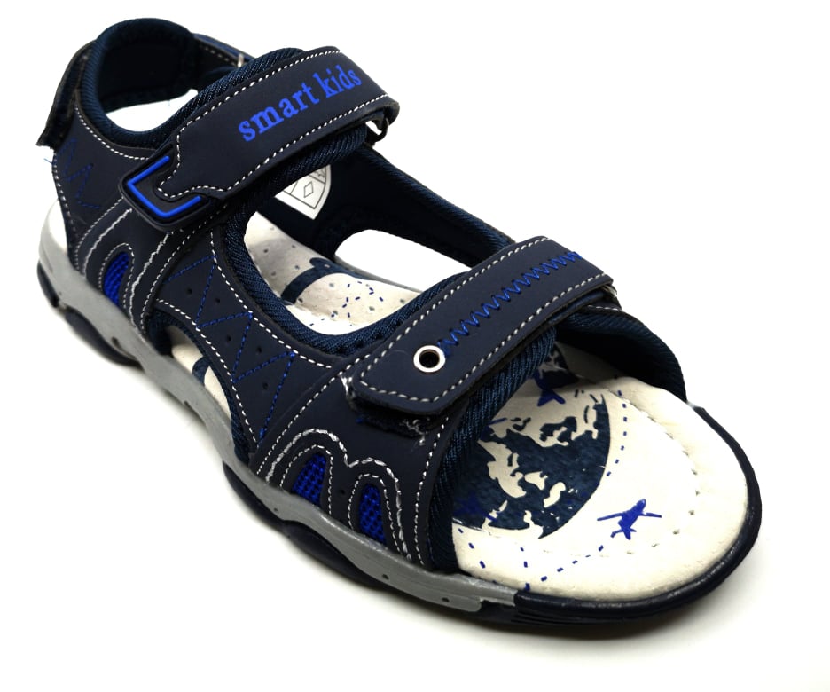Αγορίστικο Πέδιλο με αυτοκόλλητο velcro SMART KIDS 20-072 μπλε