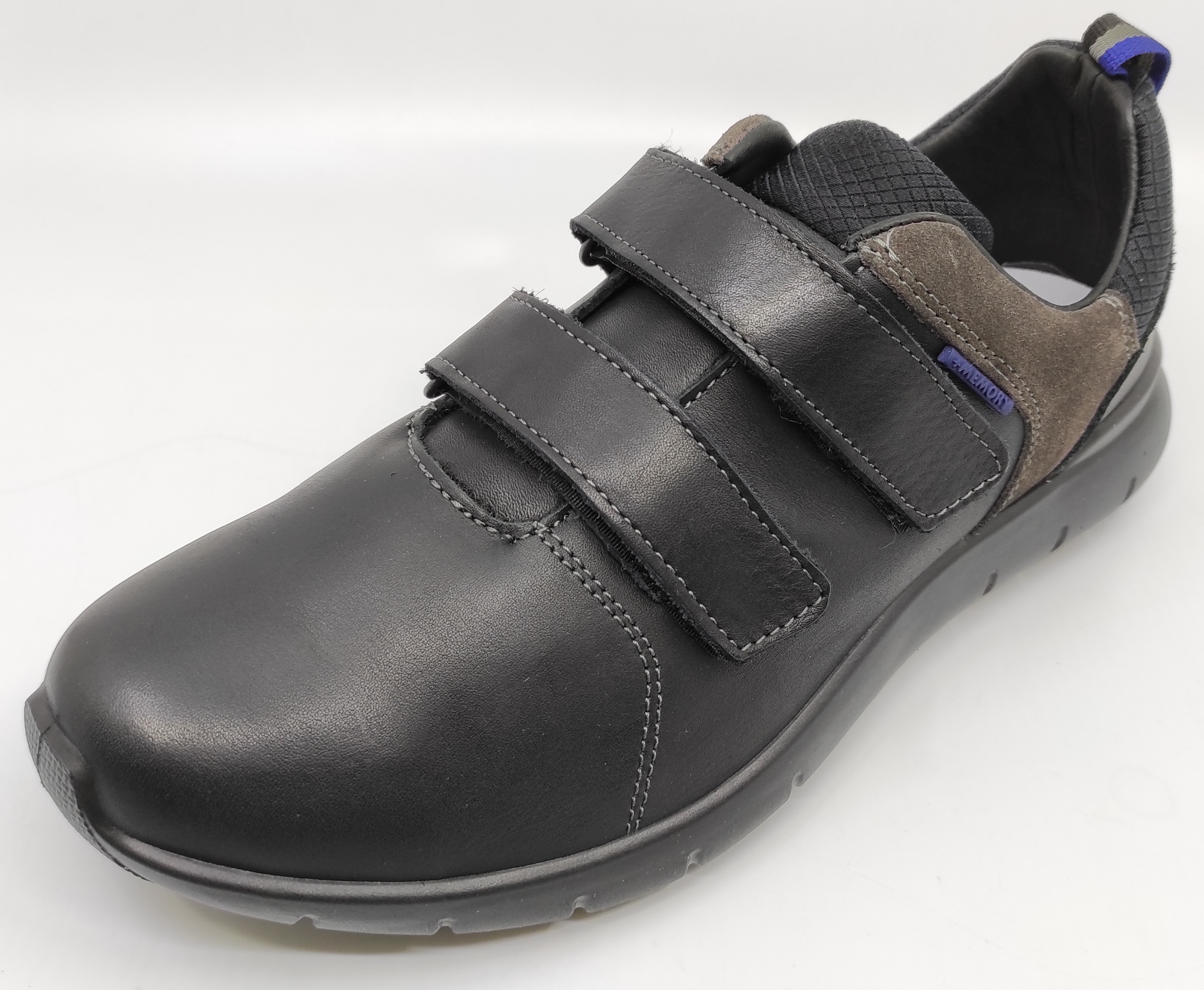 Ανδρικό Παπούτσι Δερμάτινο Αυτοκόλλητο velcro Πεζοπορίας Ορθοστασίας Ανατομικό Antistatic Memory Foam Grisport 43810T9 μαύρο