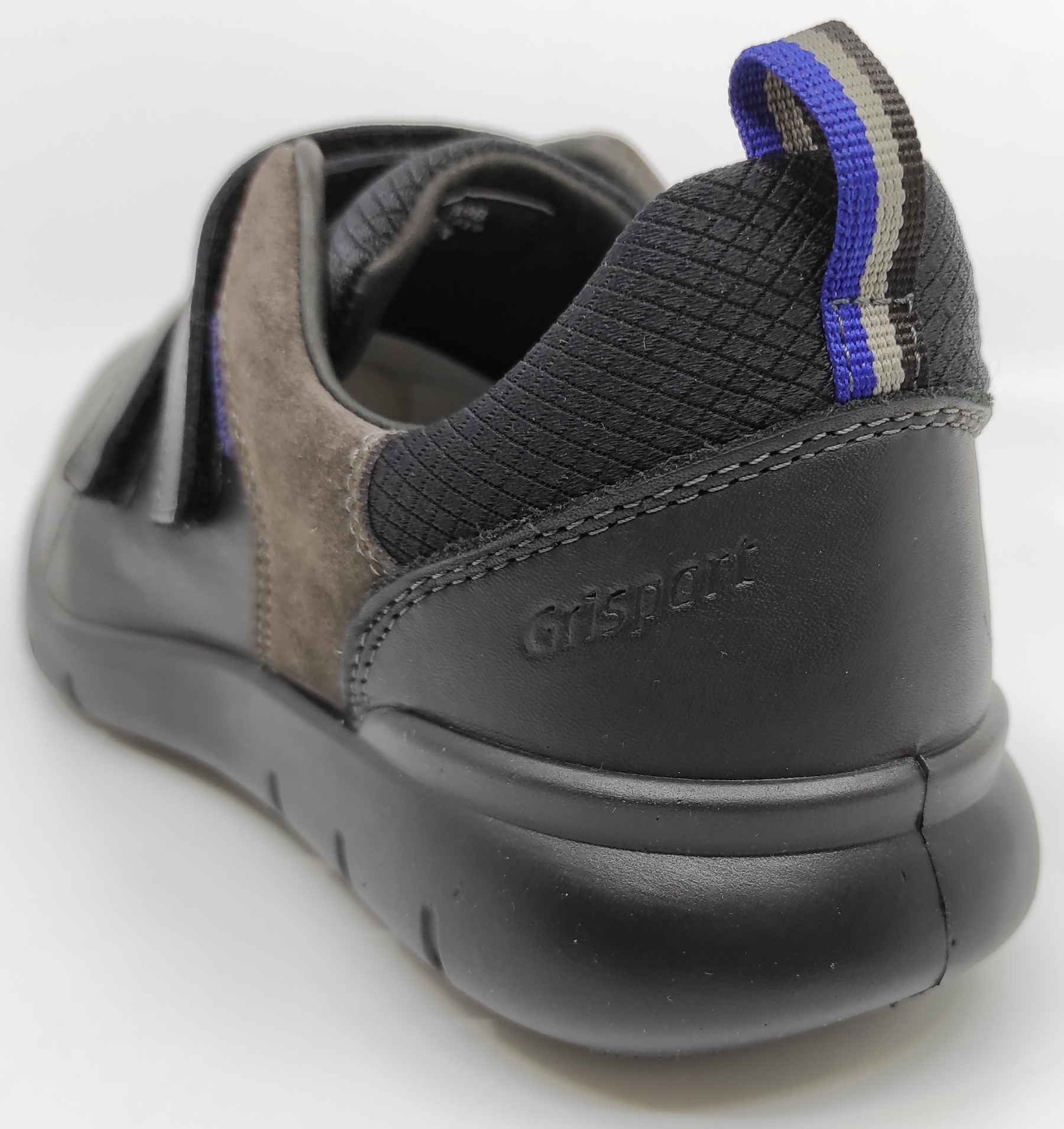 Ανδρικό Παπούτσι Δερμάτινο Αυτοκόλλητο velcro Πεζοπορίας Ορθοστασίας Ανατομικό Antistatic Memory Foam Grisport 43810T9 μαύρο